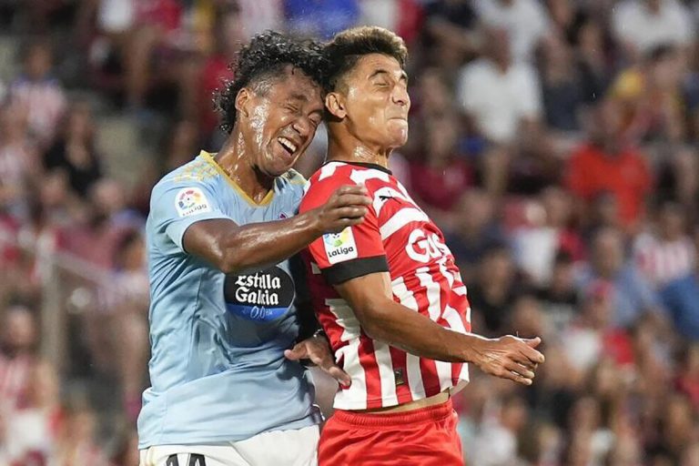 El Girona veu com el Celta (0-1) li indica que serà una lliga difícil si es deixa dominar a casa